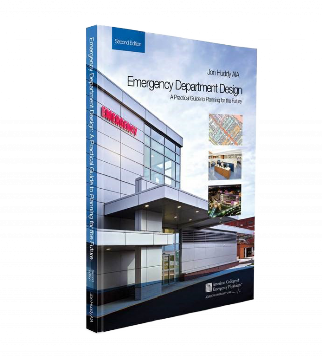 book cover for Emergency Department Design book written by Jon Huddy